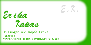 erika kapas business card
