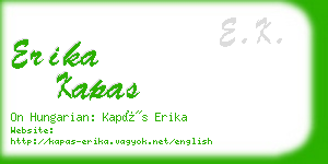 erika kapas business card